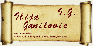 Ilija Ganilović vizit kartica